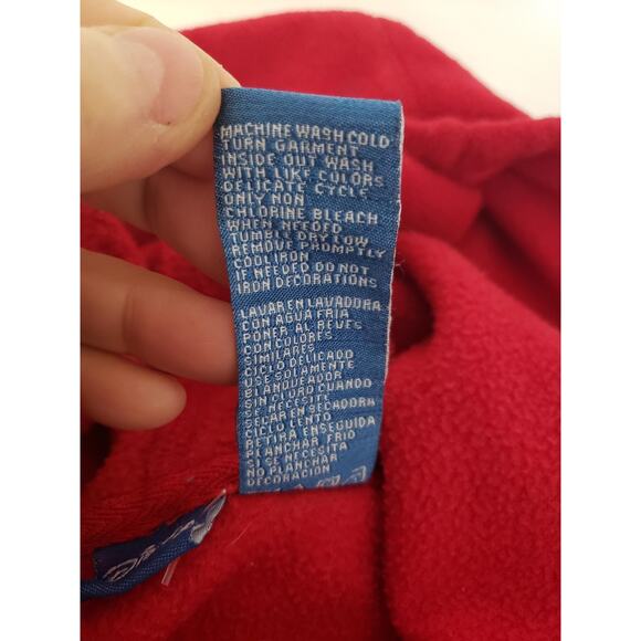 Disney Red Mickey Mouse Sweatshirt Mens Large Fleece Hoodie Kangaroo Pocket - Picture 8 of 16